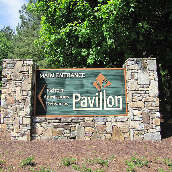 Main entrance sign