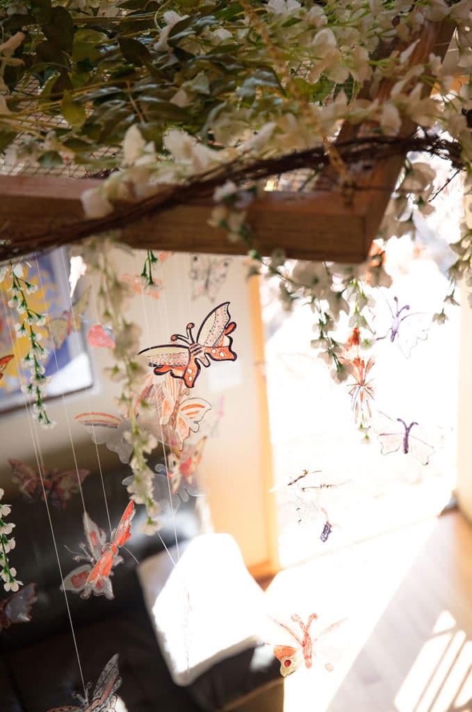 Hanging Butterfly Decorations symbolizing Recovery from Addiction
